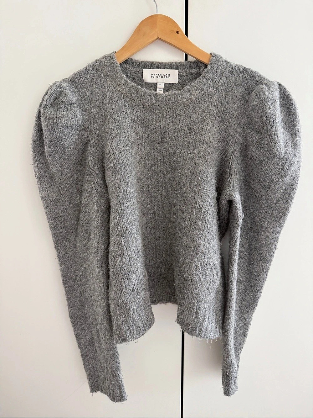 Derek Lam 10 Crosby Locken Puff Sleeve Alpaca & Wool-Blend Sweater Puff Sleeve